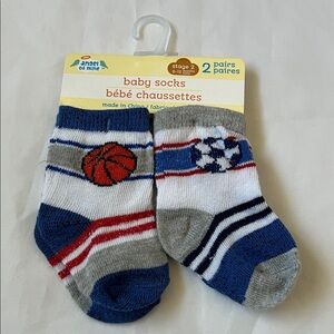 “Bundle 10/$13” Angel of Mine 6-12 months boy Baby Socks 2-Pack